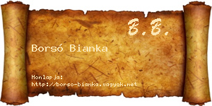 Borsó Bianka névjegykártya