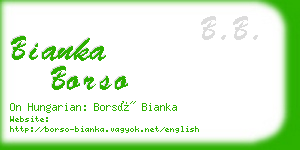 bianka borso business card